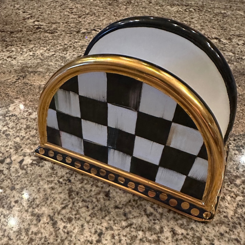 Courtly Check Napkin Holder MacKenzie-Childs